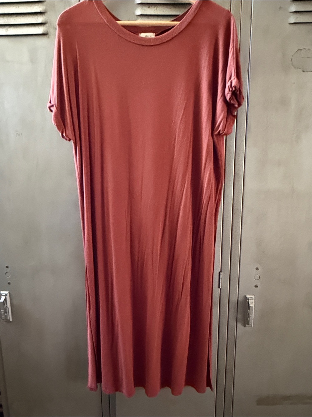 Rust Tunic T-Shirt w/side slits